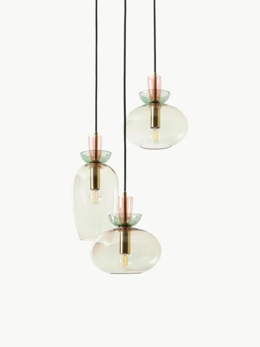 Hanglamp Nyra van gekleurd glas