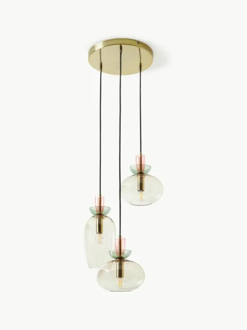 Hanglamp Nyra van gekleurd glas