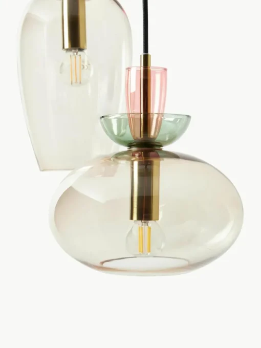 Hanglamp Nyra van gekleurd glas