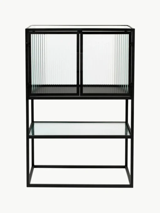 Highboard Boli met gegroefd glas