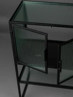 Highboard Boli met gegroefd glas