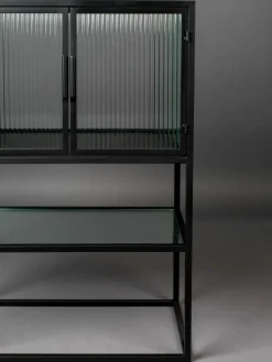 Highboard Boli met gegroefd glas