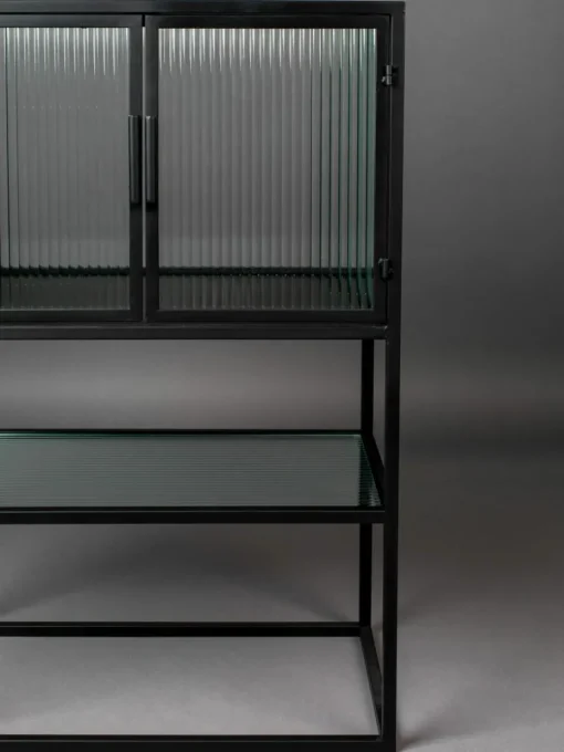 Highboard Boli met gegroefd glas