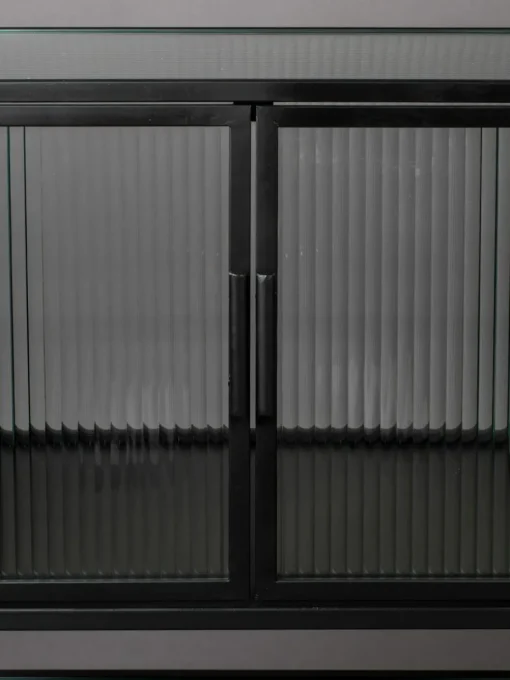 Highboard Boli met gegroefd glas