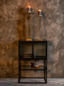 Highboard Boli met gegroefd glas