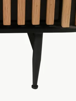 Highboard Linea met schuifdeur en geribbelde voorzijde