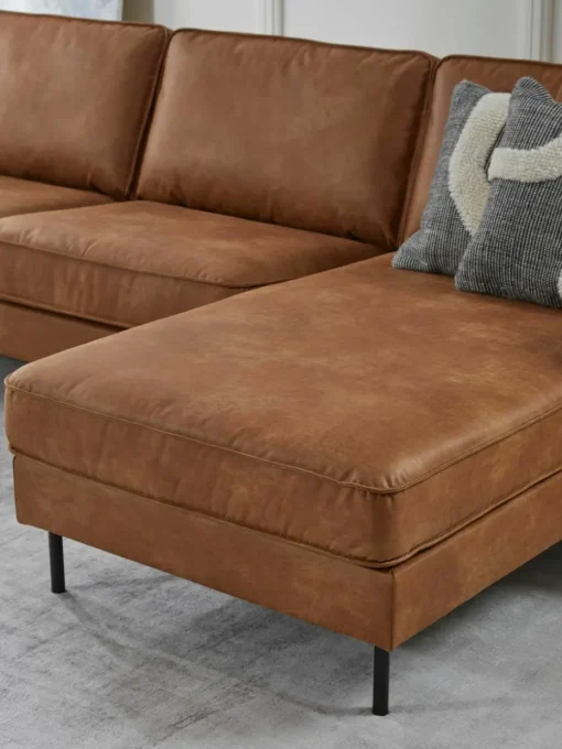 Hoekbank Hunter van gerecycled leer