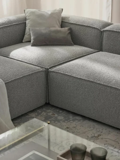 Hoekmodule Lennon van bouclé