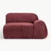Hoekmodule Wolke van teddy-bouclé