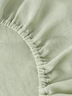 Hoeslaken Airy, gewassen linnen