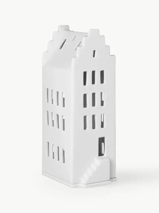 Hoge porseleinen lichthuis Living, H 20 cm