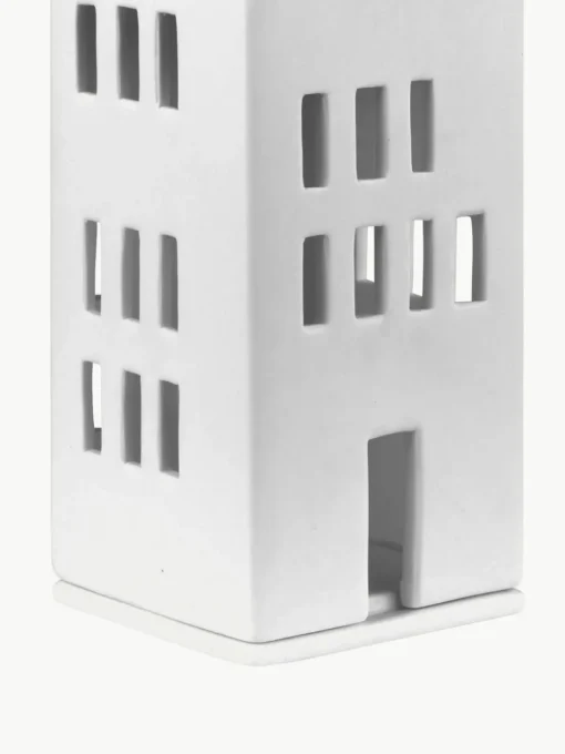 Hoge porseleinen lichthuis Living, H 22 cm