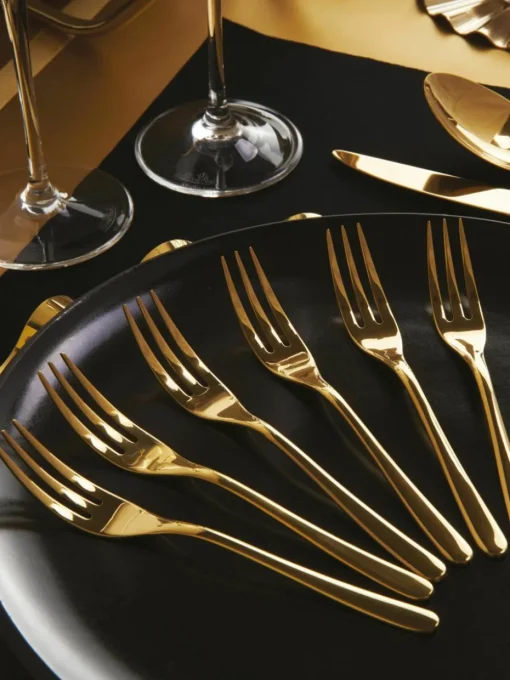Hoogglans gepolijste taartvorkjes Taste, 6 stuks