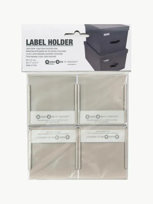 Horizontale etikethouder Clips Label, 4 stuks