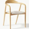 Houten armstoel Angelina met zitkussen