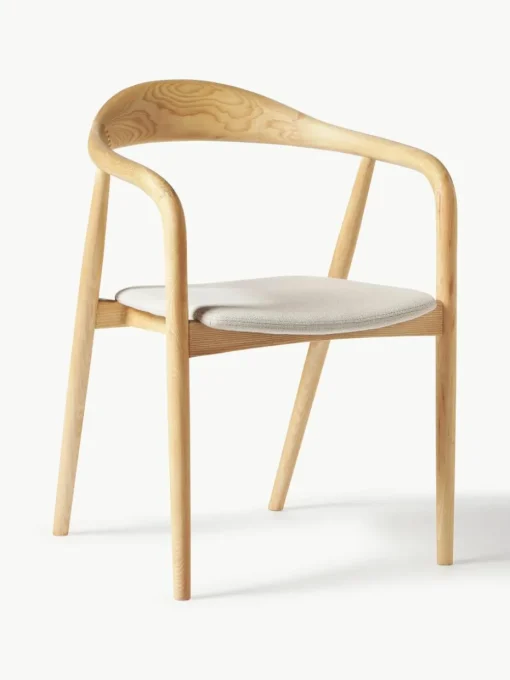 Houten armstoel Angelina met zitkussen