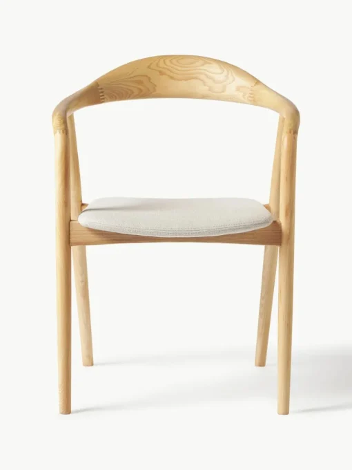Houten armstoel Angelina met zitkussen