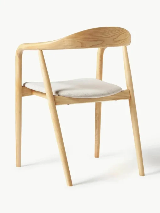 Houten armstoel Angelina met zitkussen