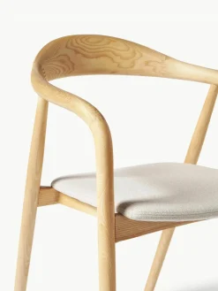 Houten armstoel Angelina met zitkussen