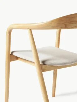 Houten armstoel Angelina met zitkussen