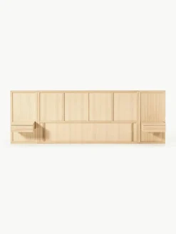 Houten bed Nanto met lades en hoofdeinde