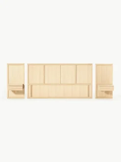 Houten bed Nanto met lades en hoofdeinde