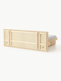Houten bed Nanto met lades en hoofdeinde