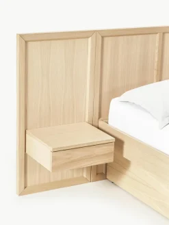 Houten bed Nanto met lades en hoofdeinde