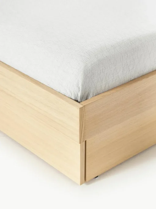 Houten bed Nanto met lades en hoofdeinde