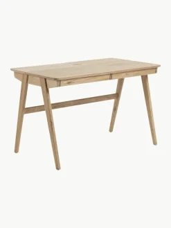 Houten bureau Jacques met kabeldoorgang