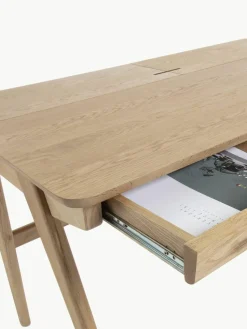 Houten bureau Jacques met kabeldoorgang