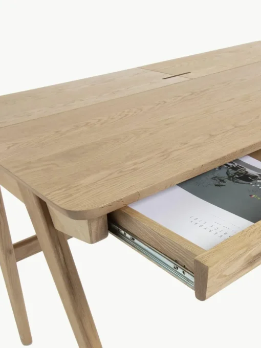 Houten bureau Jacques met kabeldoorgang