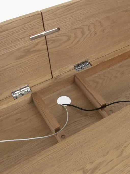 Houten bureau Jacques met kabeldoorgang