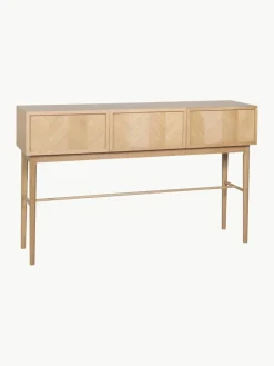 Houten console Herringbone met visgraatpatroon