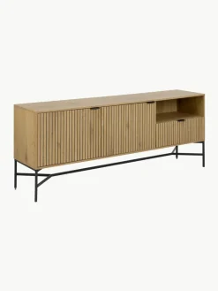 Houten dressoir Jaipur met geribbelde voorkant