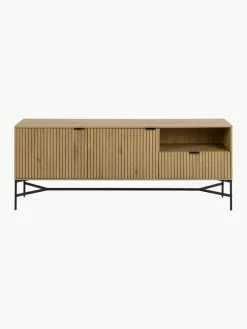 Houten dressoir Jaipur met geribbelde voorkant