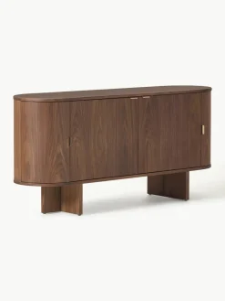 Houten dressoir Zumi met afgeronde hoeken