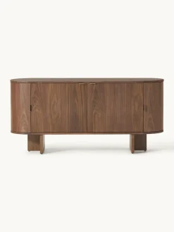 Houten dressoir Zumi met afgeronde hoeken