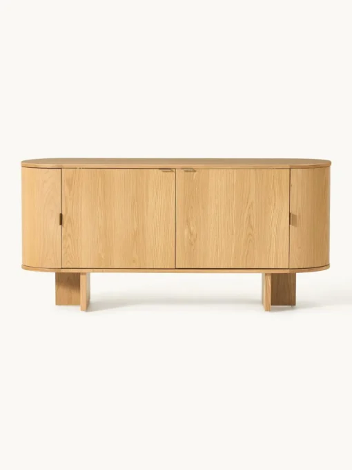 Houten dressoir Zumi met afgeronde hoeken