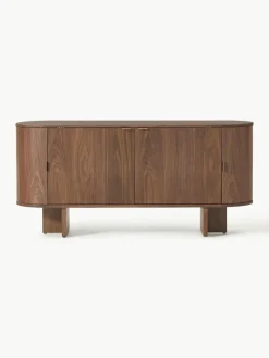 Houten dressoir Zumi met afgeronde hoeken