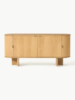 Houten dressoir Zumi met afgeronde hoeken