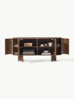 Houten dressoir Zumi met afgeronde hoeken