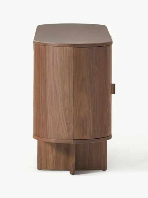 Houten dressoir Zumi met afgeronde hoeken