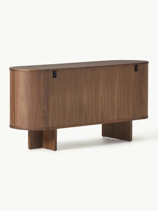 Houten dressoir Zumi met afgeronde hoeken