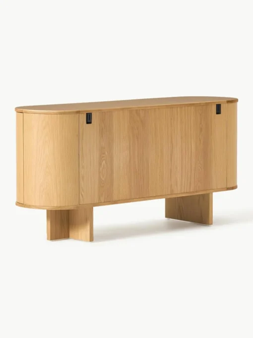 Houten dressoir Zumi met afgeronde hoeken