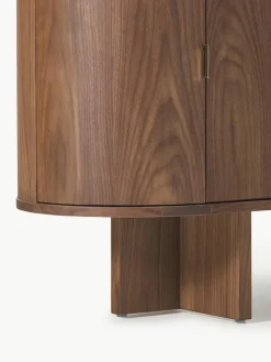Houten dressoir Zumi met afgeronde hoeken