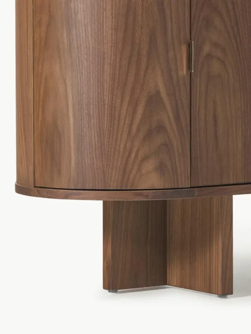 Houten dressoir Zumi met afgeronde hoeken