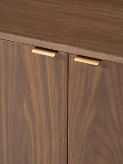 Houten dressoir Zumi met afgeronde hoeken