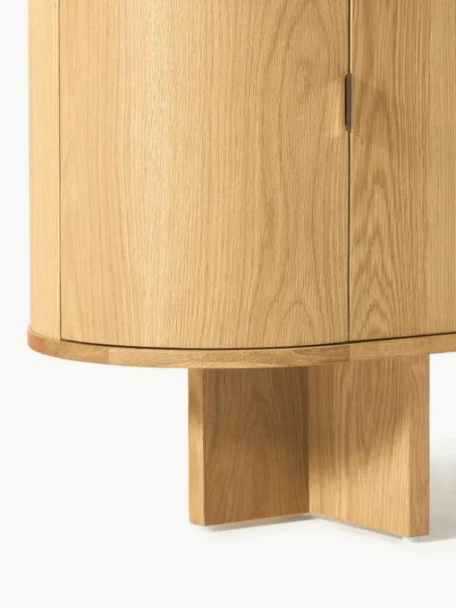 Houten dressoir Zumi met afgeronde hoeken