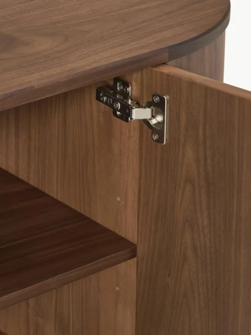 Houten dressoir Zumi met afgeronde hoeken